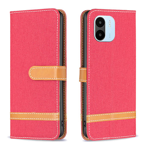 Coque Portefeuille Livre Cuir Etui Clapet B16F pour Xiaomi Poco C50 Rouge