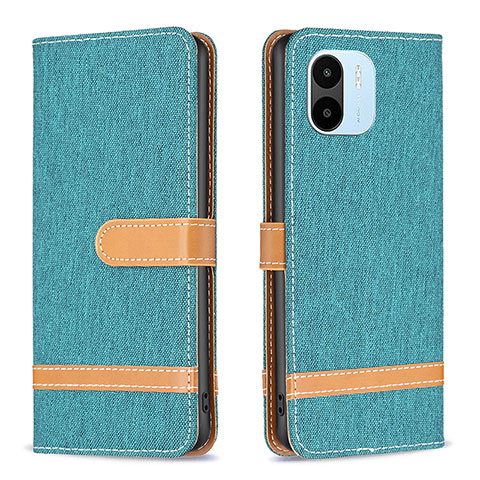 Coque Portefeuille Livre Cuir Etui Clapet B16F pour Xiaomi Poco C50 Vert