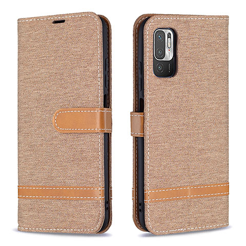 Coque Portefeuille Livre Cuir Etui Clapet B16F pour Xiaomi POCO M3 Pro 5G Or