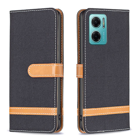 Coque Portefeuille Livre Cuir Etui Clapet B16F pour Xiaomi Redmi 10 5G Noir