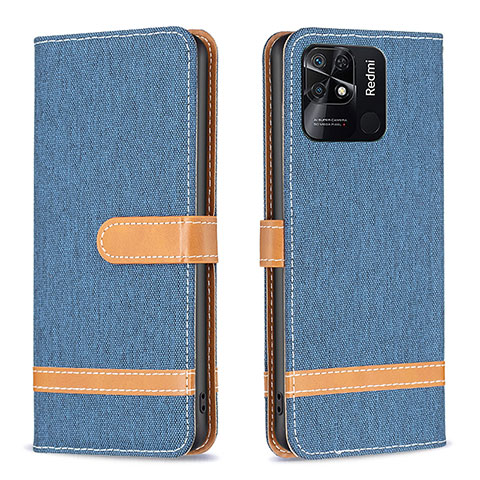 Coque Portefeuille Livre Cuir Etui Clapet B16F pour Xiaomi Redmi 10C 4G Bleu Royal