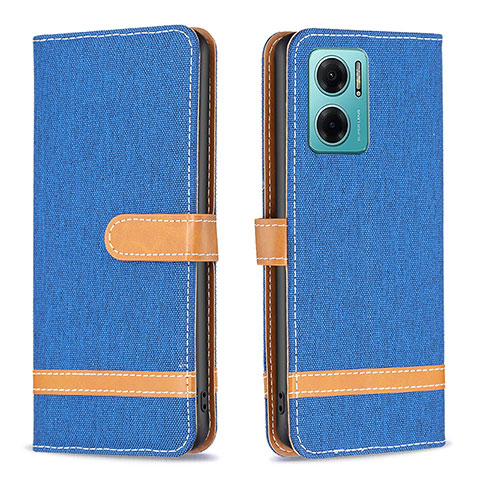 Coque Portefeuille Livre Cuir Etui Clapet B16F pour Xiaomi Redmi 11 Prime 5G Bleu