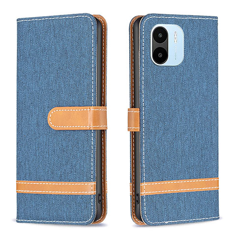 Coque Portefeuille Livre Cuir Etui Clapet B16F pour Xiaomi Redmi A2 Bleu