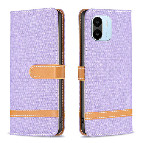 Coque Portefeuille Livre Cuir Etui Clapet B16F pour Xiaomi Redmi A2 Plus Violet Clair