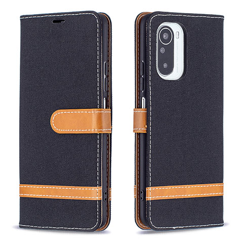 Coque Portefeuille Livre Cuir Etui Clapet B16F pour Xiaomi Redmi K40 Pro 5G Noir