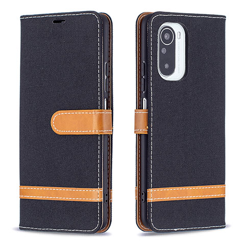 Coque Portefeuille Livre Cuir Etui Clapet B16F pour Xiaomi Redmi K40 Pro+ Plus 5G Noir