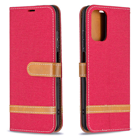 Coque Portefeuille Livre Cuir Etui Clapet B16F pour Xiaomi Redmi Note 10S 4G Rouge