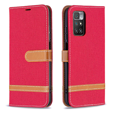 Coque Portefeuille Livre Cuir Etui Clapet B16F pour Xiaomi Redmi Note 11 4G (2021) Rouge