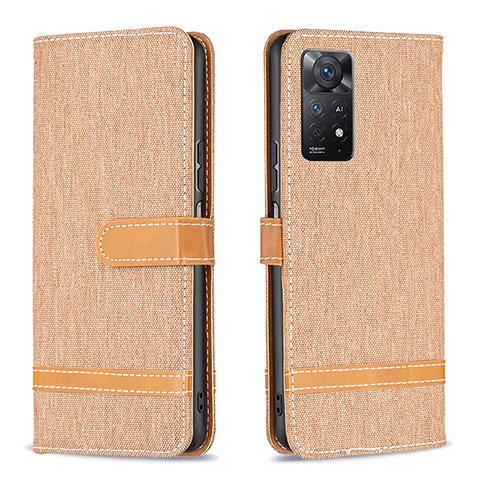 Coque Portefeuille Livre Cuir Etui Clapet B16F pour Xiaomi Redmi Note 11 Pro 4G Or