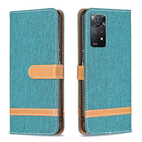 Coque Portefeuille Livre Cuir Etui Clapet B16F pour Xiaomi Redmi Note 11 Pro 5G Vert