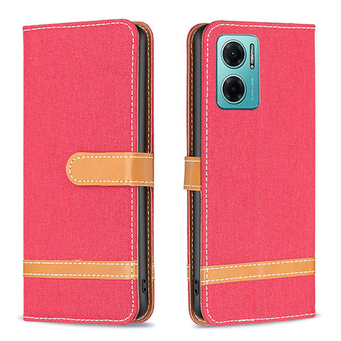 Coque Portefeuille Livre Cuir Etui Clapet B16F pour Xiaomi Redmi Note 11E 5G Rouge