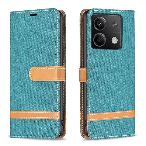 Coque Portefeuille Livre Cuir Etui Clapet B16F pour Xiaomi Redmi Note 13 5G Vert