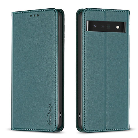 Coque Portefeuille Livre Cuir Etui Clapet B17F pour Google Pixel 7 Pro 5G Vert