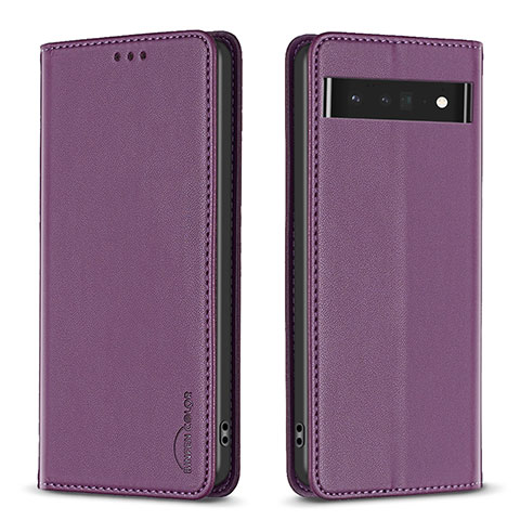 Coque Portefeuille Livre Cuir Etui Clapet B17F pour Google Pixel 7 Pro 5G Violet