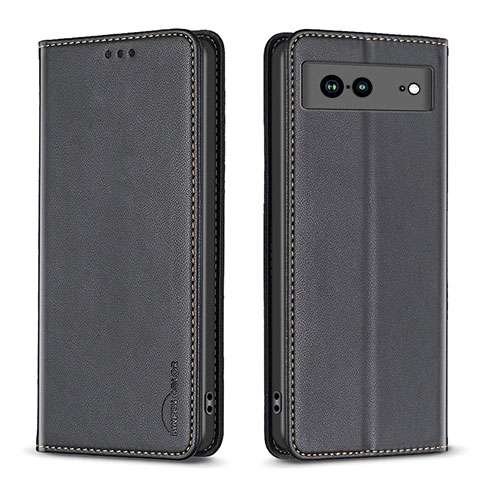 Coque Portefeuille Livre Cuir Etui Clapet B17F pour Google Pixel 7a 5G Noir