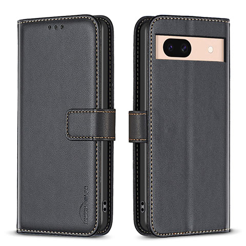 Coque Portefeuille Livre Cuir Etui Clapet B17F pour Google Pixel 8a 5G Noir