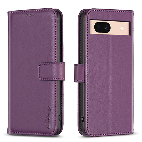 Coque Portefeuille Livre Cuir Etui Clapet B17F pour Google Pixel 8a 5G Violet