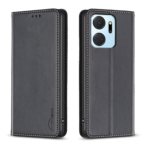 Coque Portefeuille Livre Cuir Etui Clapet B17F pour Huawei Honor X7a Noir