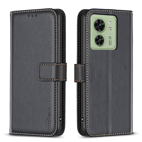 Coque Portefeuille Livre Cuir Etui Clapet B17F pour Motorola Moto Edge 40 5G Noir