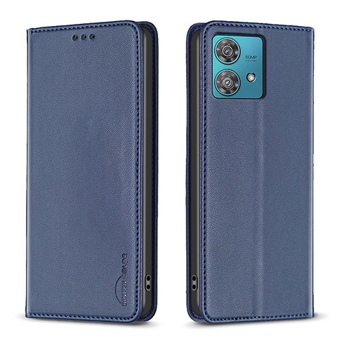 Coque Portefeuille Livre Cuir Etui Clapet B17F pour Motorola Moto Edge 40 Neo 5G Bleu