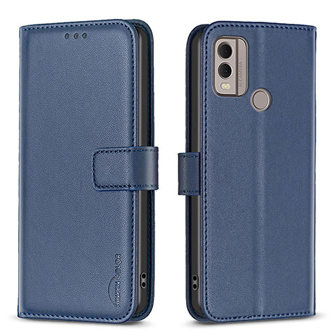 Coque Portefeuille Livre Cuir Etui Clapet B17F pour Nokia C22 Bleu