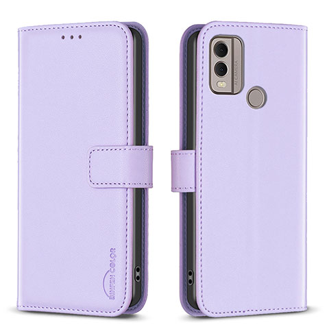 Coque Portefeuille Livre Cuir Etui Clapet B17F pour Nokia C22 Violet Clair