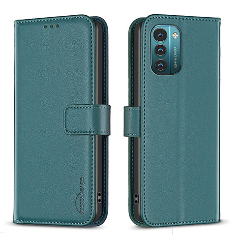 Coque Portefeuille Livre Cuir Etui Clapet B17F pour Nokia G11 Vert