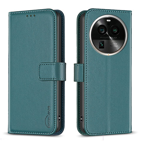 Coque Portefeuille Livre Cuir Etui Clapet B17F pour Oppo Find X6 Pro 5G Vert