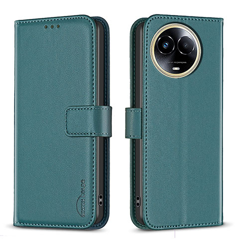 Coque Portefeuille Livre Cuir Etui Clapet B17F pour Realme 11 5G Vert