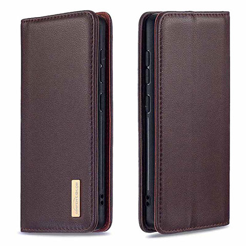 Coque Portefeuille Livre Cuir Etui Clapet B17F pour Samsung Galaxy A51 5G Marron