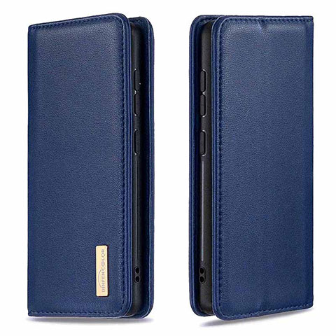 Coque Portefeuille Livre Cuir Etui Clapet B17F pour Samsung Galaxy A71 5G Bleu