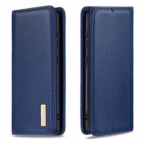 Coque Portefeuille Livre Cuir Etui Clapet B17F pour Samsung Galaxy Note 20 5G Bleu