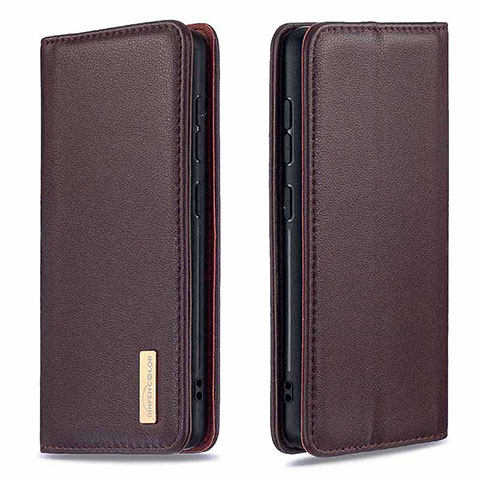 Coque Portefeuille Livre Cuir Etui Clapet B17F pour Samsung Galaxy Note 20 Ultra 5G Marron