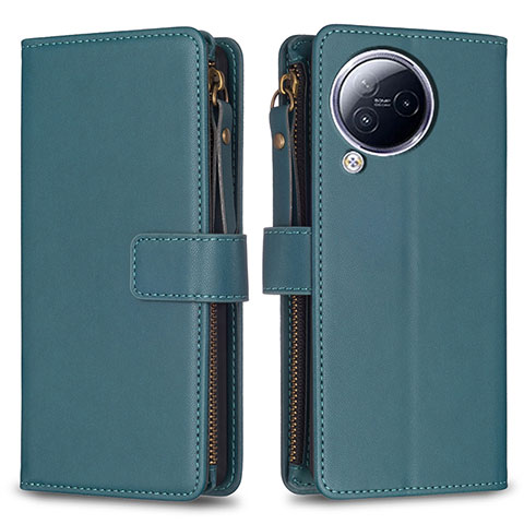 Coque Portefeuille Livre Cuir Etui Clapet B17F pour Xiaomi Civi 3 5G Vert