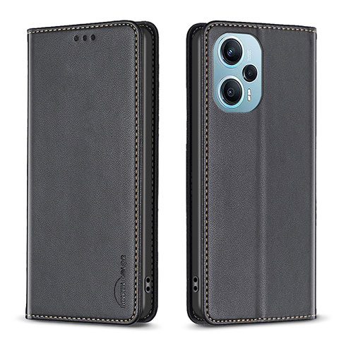 Coque Portefeuille Livre Cuir Etui Clapet B17F pour Xiaomi Poco F5 5G Noir