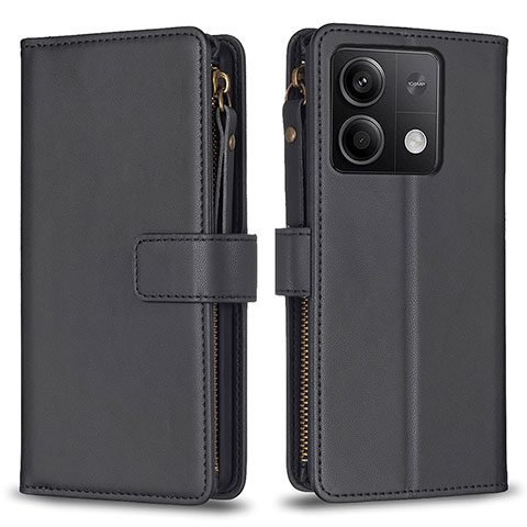 Coque Portefeuille Livre Cuir Etui Clapet B17F pour Xiaomi Redmi Note 13 5G Noir