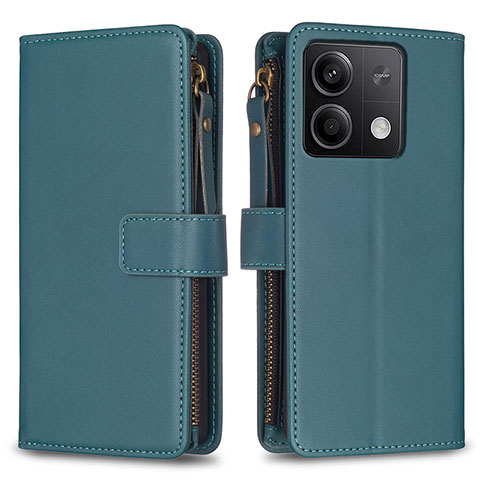 Coque Portefeuille Livre Cuir Etui Clapet B17F pour Xiaomi Redmi Note 13 5G Vert