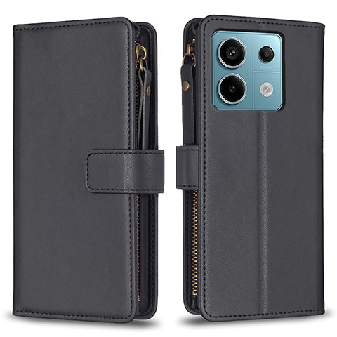 Coque Portefeuille Livre Cuir Etui Clapet B17F pour Xiaomi Redmi Note 13 Pro 5G Noir