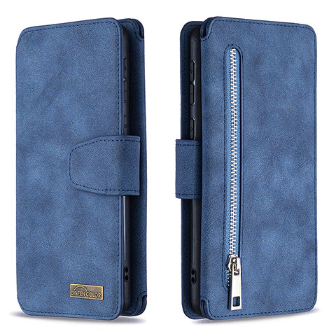 Coque Portefeuille Livre Cuir Etui Clapet B18F pour Samsung Galaxy A21 Bleu