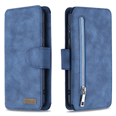 Coque Portefeuille Livre Cuir Etui Clapet B18F pour Samsung Galaxy A50S Bleu