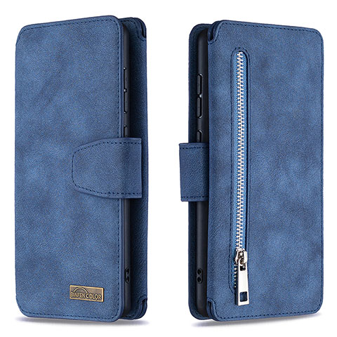 Coque Portefeuille Livre Cuir Etui Clapet B18F pour Samsung Galaxy A71 5G Bleu