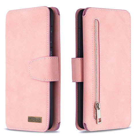 Coque Portefeuille Livre Cuir Etui Clapet B18F pour Samsung Galaxy S20 Plus 5G Or Rose