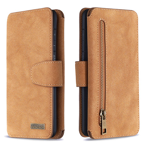 Coque Portefeuille Livre Cuir Etui Clapet B18F pour Samsung Galaxy S20 Plus Marron