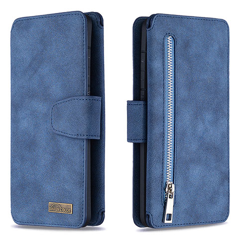 Coque Portefeuille Livre Cuir Etui Clapet B18F pour Samsung Galaxy S20 Ultra 5G Bleu