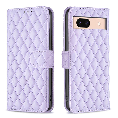 Coque Portefeuille Livre Cuir Etui Clapet B19F pour Google Pixel 8a 5G Violet