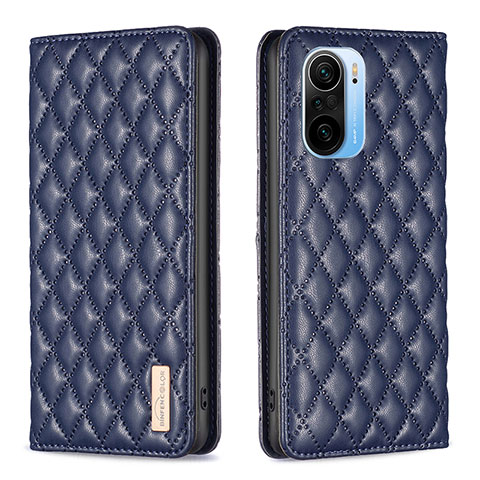 Coque Portefeuille Livre Cuir Etui Clapet B19F pour Xiaomi Mi 11i 5G Bleu