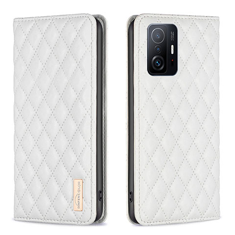 Coque Portefeuille Livre Cuir Etui Clapet B19F pour Xiaomi Mi 11T 5G Blanc