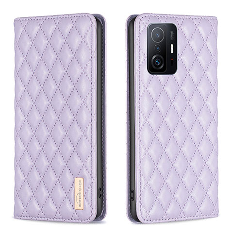 Coque Portefeuille Livre Cuir Etui Clapet B19F pour Xiaomi Mi 11T Pro 5G Violet