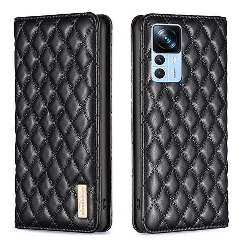 Coque Portefeuille Livre Cuir Etui Clapet B19F pour Xiaomi Mi 12T 5G Noir