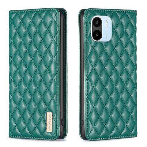 Coque Portefeuille Livre Cuir Etui Clapet B19F pour Xiaomi Poco C51 Vert